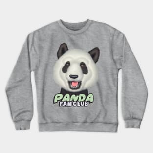 cute adorable funny panda club with a Panda Bear Crewneck Sweatshirt